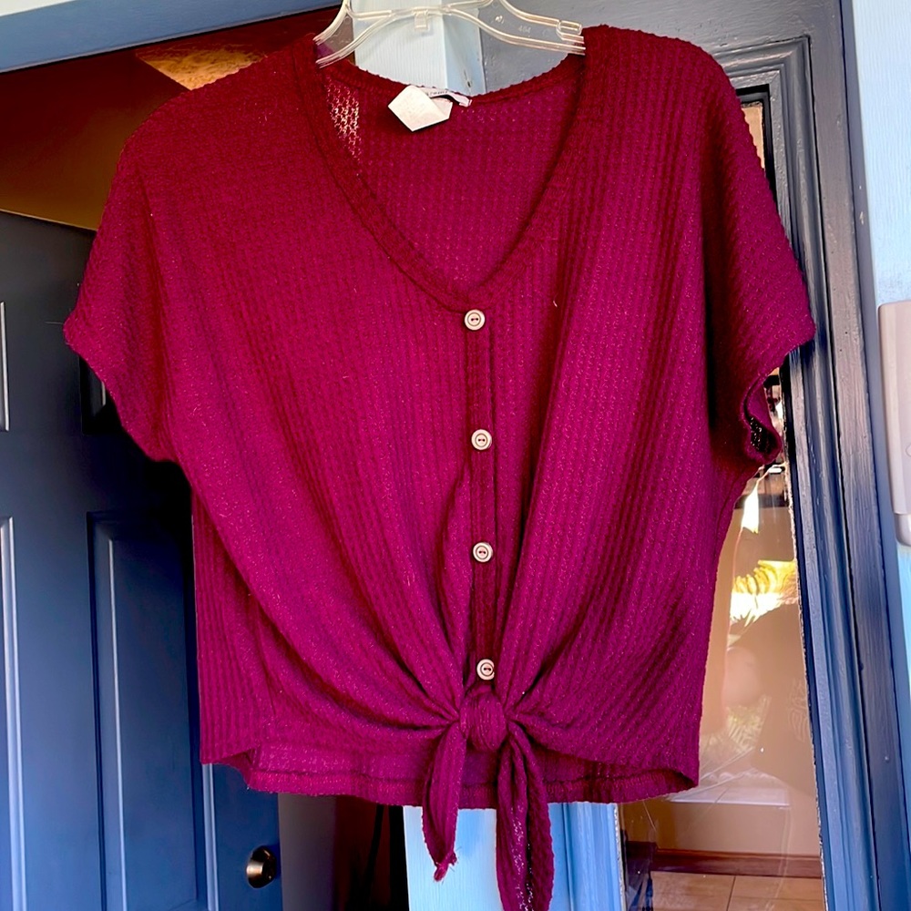 Burgundy blouse